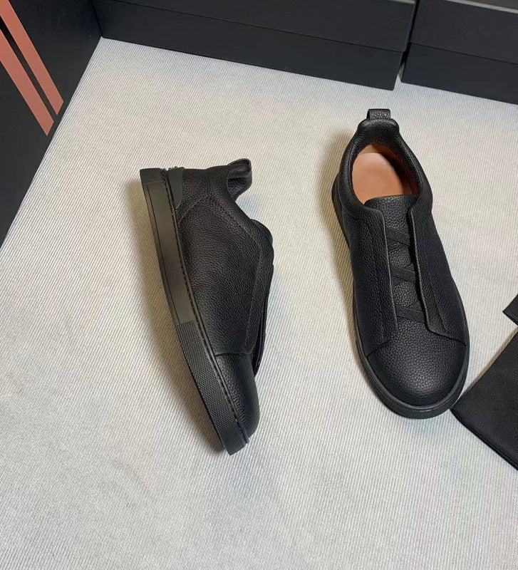 Liam | Textured Slip-on Low Top Sneakers