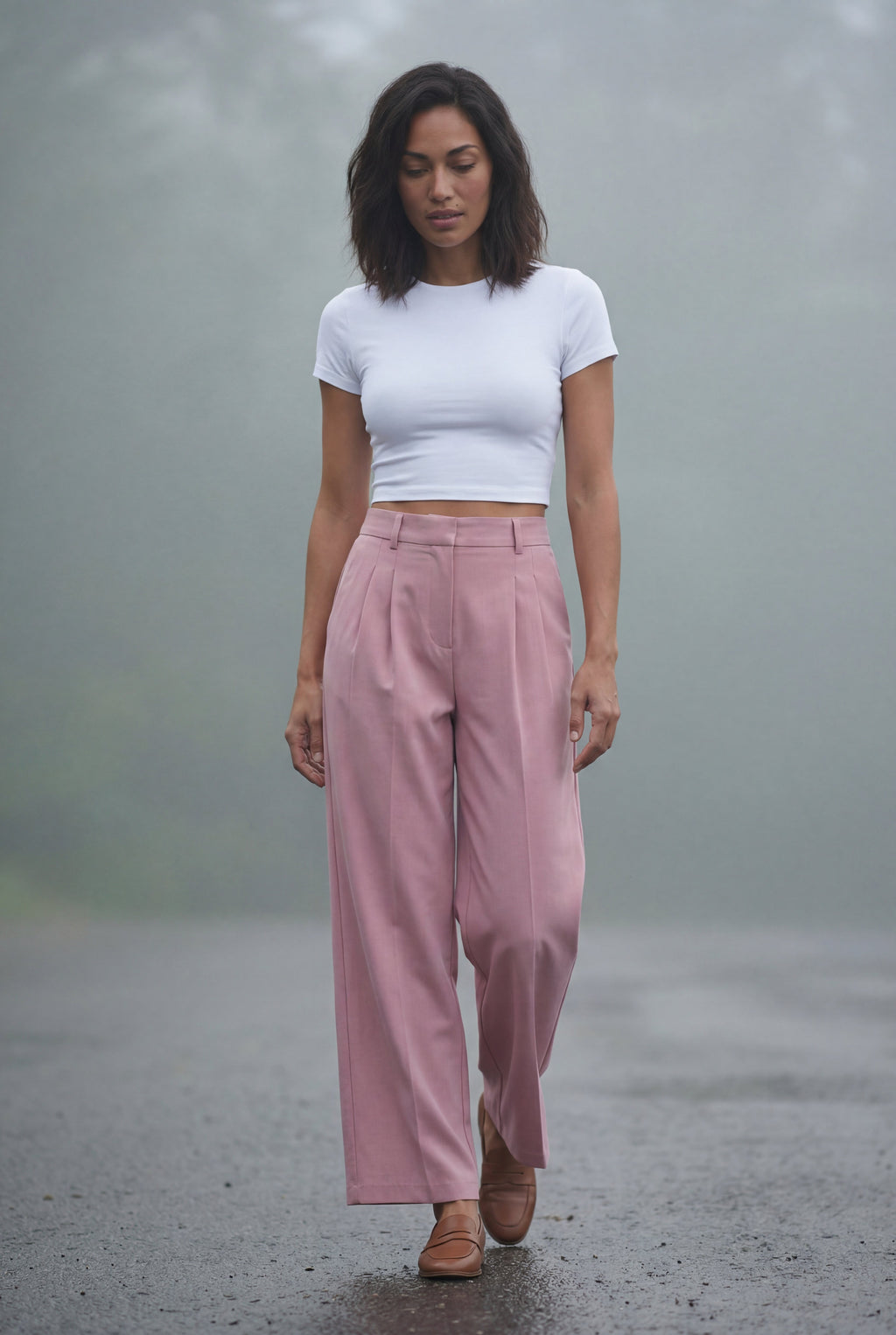 Lia | Wide Leg Office Trousers