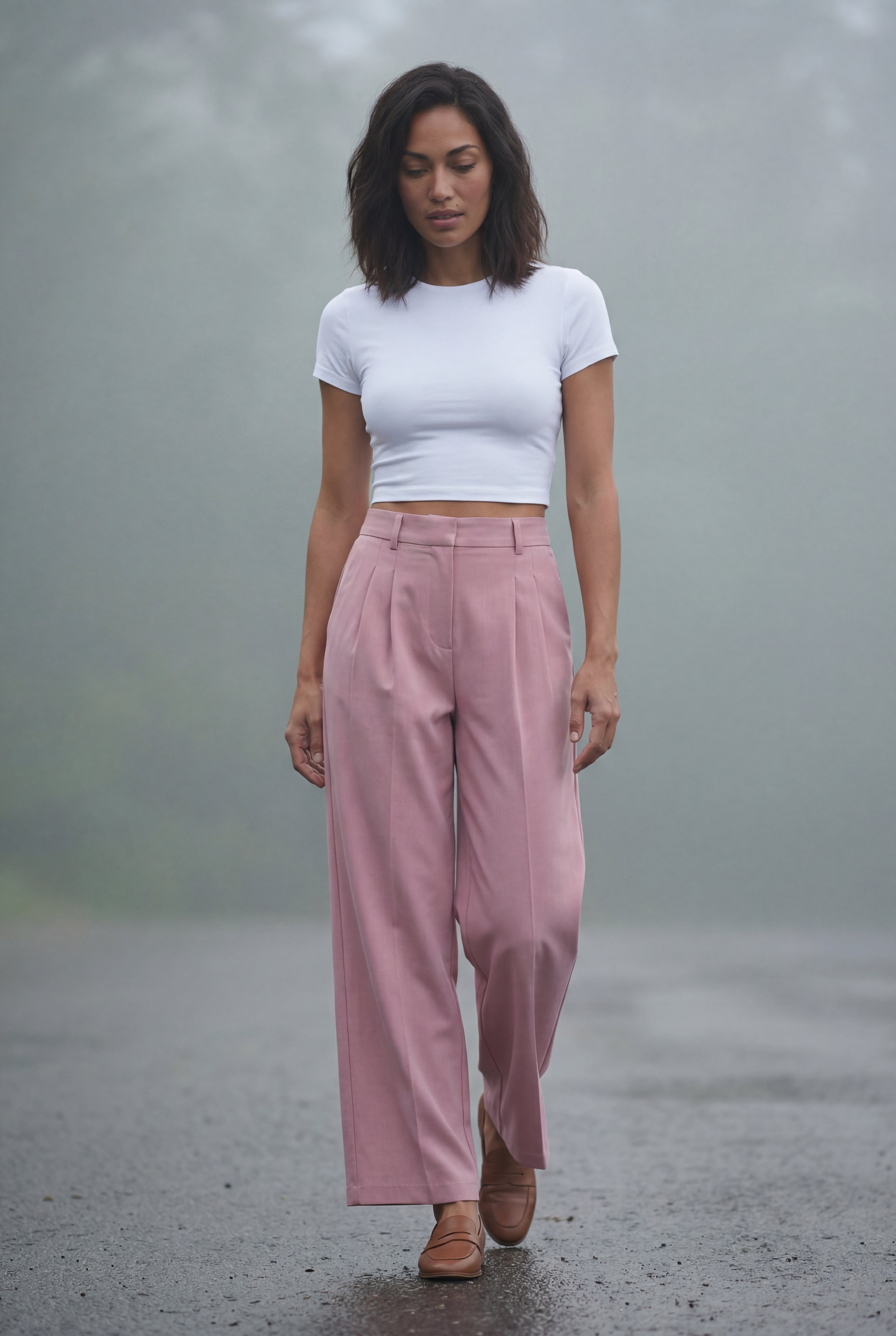 Lia | Wide Leg Office Trousers