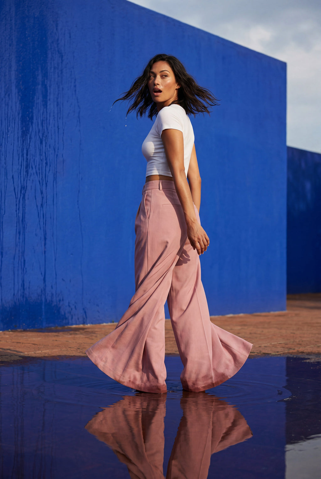 Lia | Wide Leg Office Trousers