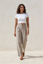 Lia | Wide Leg Office Trousers