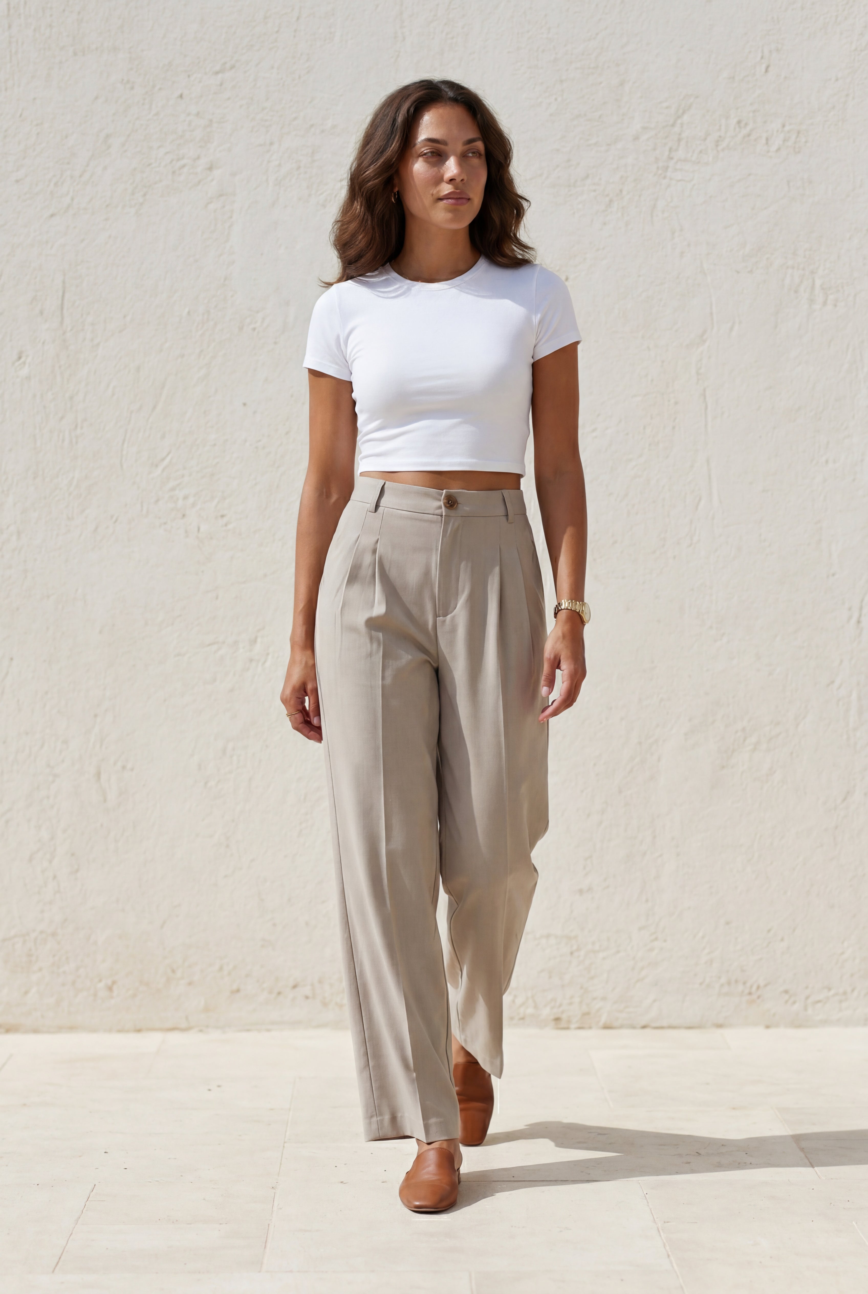 Lia | Wide Leg Office Trousers