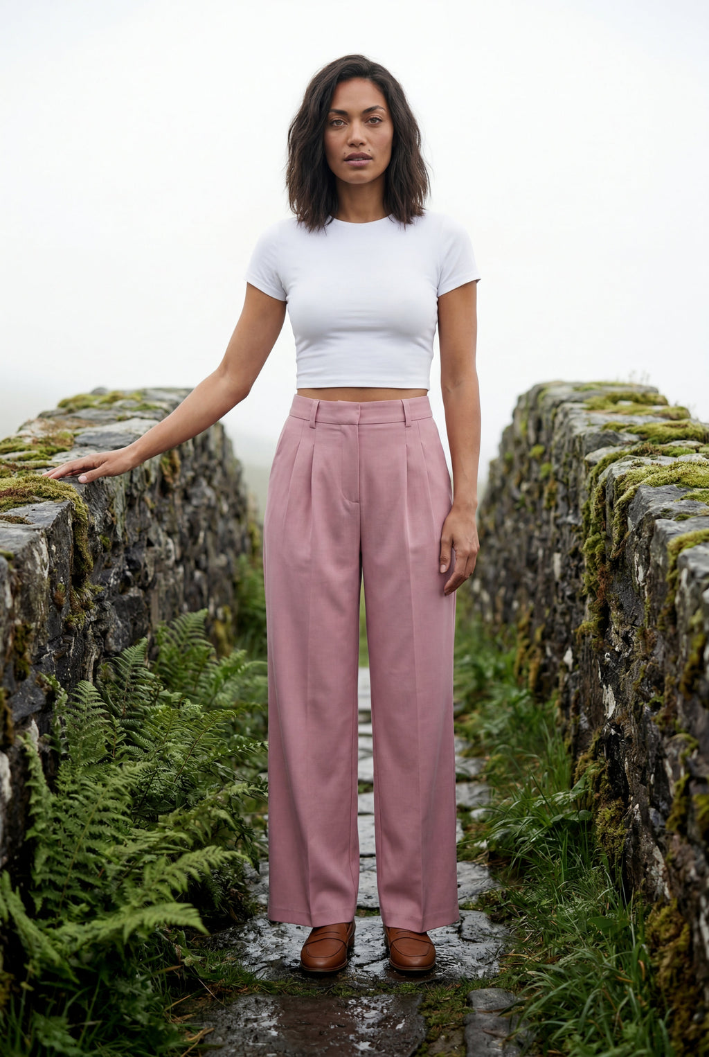 Lia | Wide Leg Office Trousers