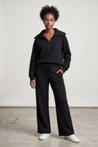Lia | Wide-leg Zip Collar Lounge Set with Relaxed Pullover