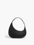 Lieke | Women's Black Crescent Hobo Shoulder Bag with Adjustable Strap