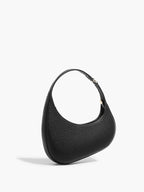 Lieke | Women's Black Crescent Hobo Shoulder Bag with Adjustable Strap