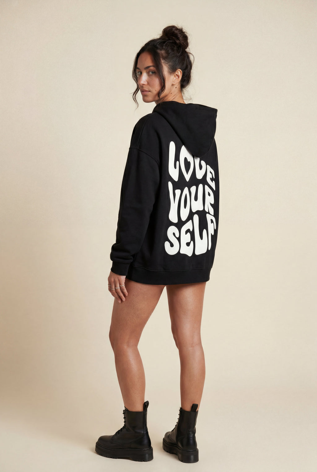 Lia | Women's Bold Back Print Loose Fit Hoodie
