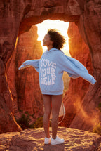Lia | Women's Bold Back Print Loose Fit Hoodie