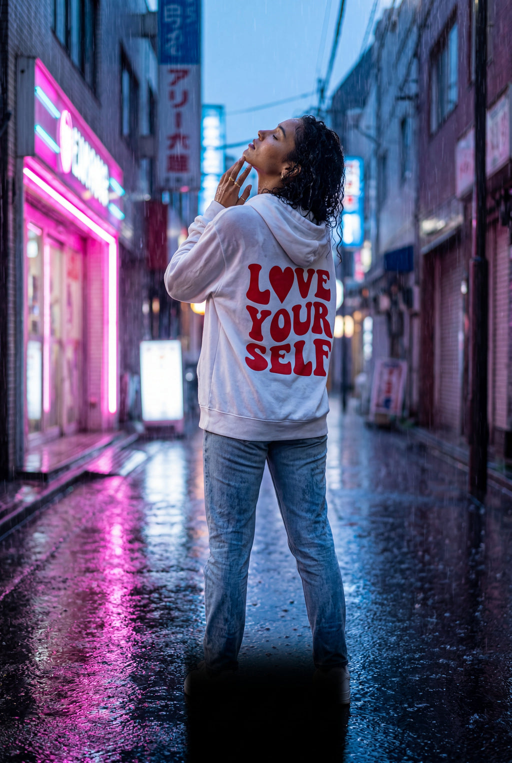 Lia | Women's Bold Back Print Loose Fit Hoodie