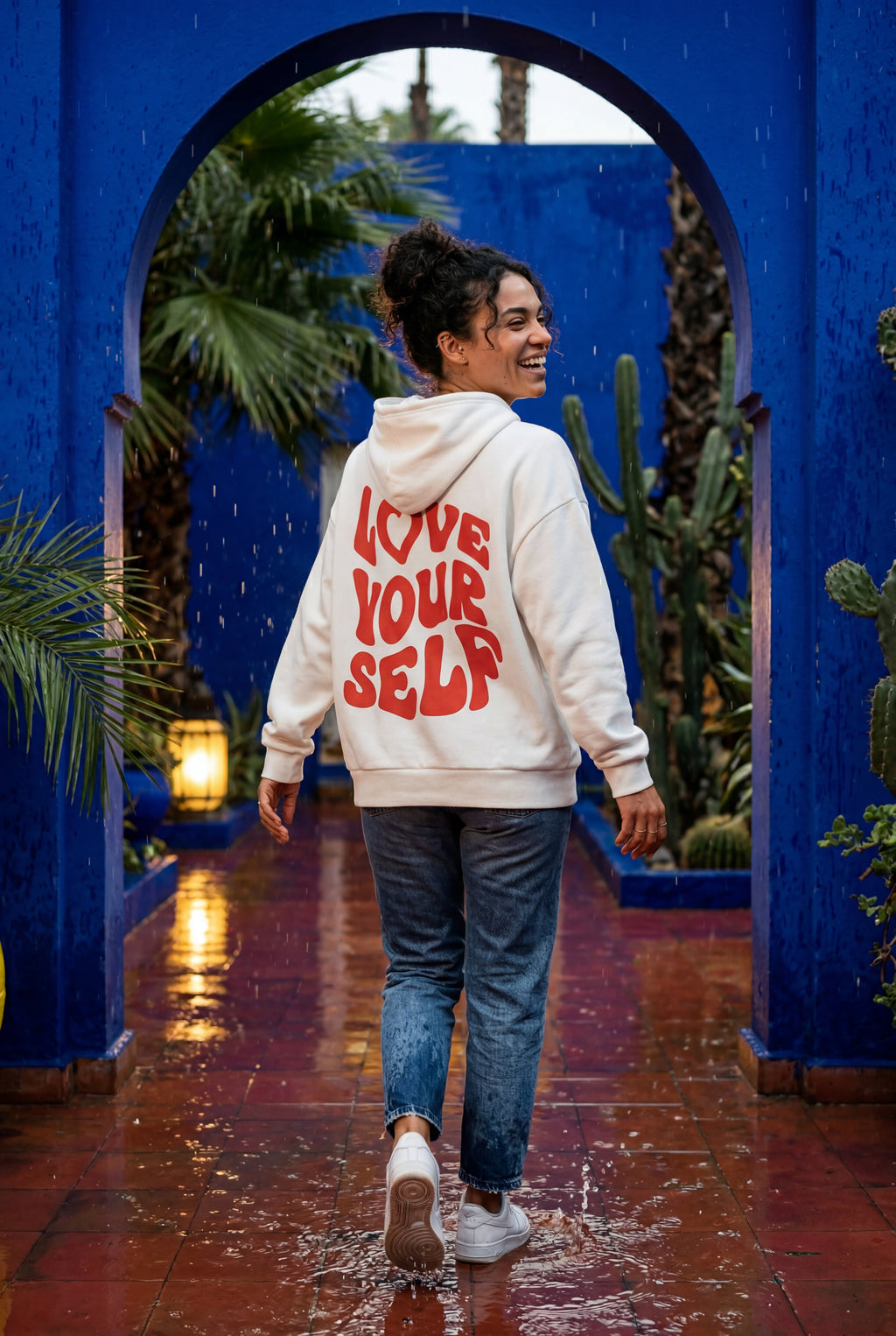 Lia | Women's Bold Back Print Loose Fit Hoodie