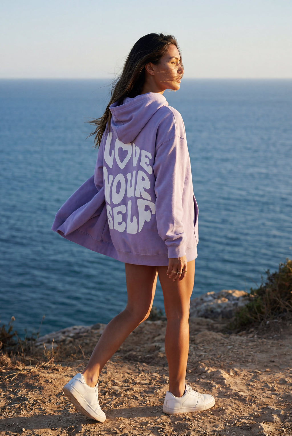 Lia | Women's Bold Back Print Loose Fit Hoodie