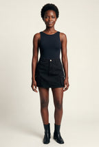 Alyssa | Cargo Pocket A-Line Mini Skirt with Flap Details For Women