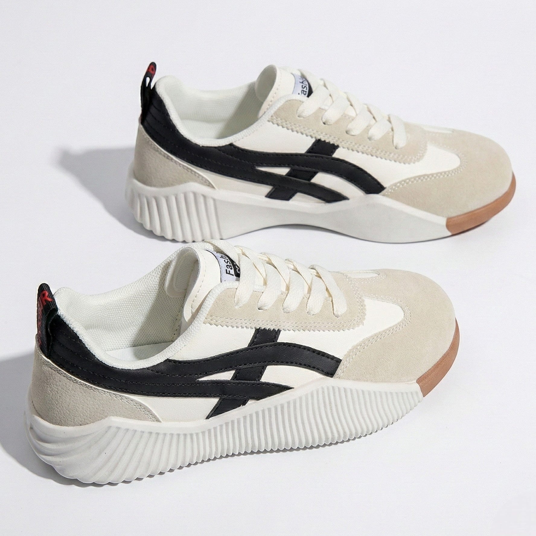 Lia | Women's Chunky Sole Colorblock Lace-Up Sneakers