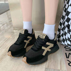 Lia | Women's Retro-Panel Chunky Sole Low-Top Sneakers