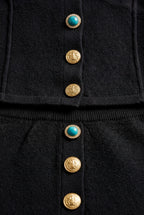 Women's Tailored Button-Front Cardigan and Skirt Set | Elcevi