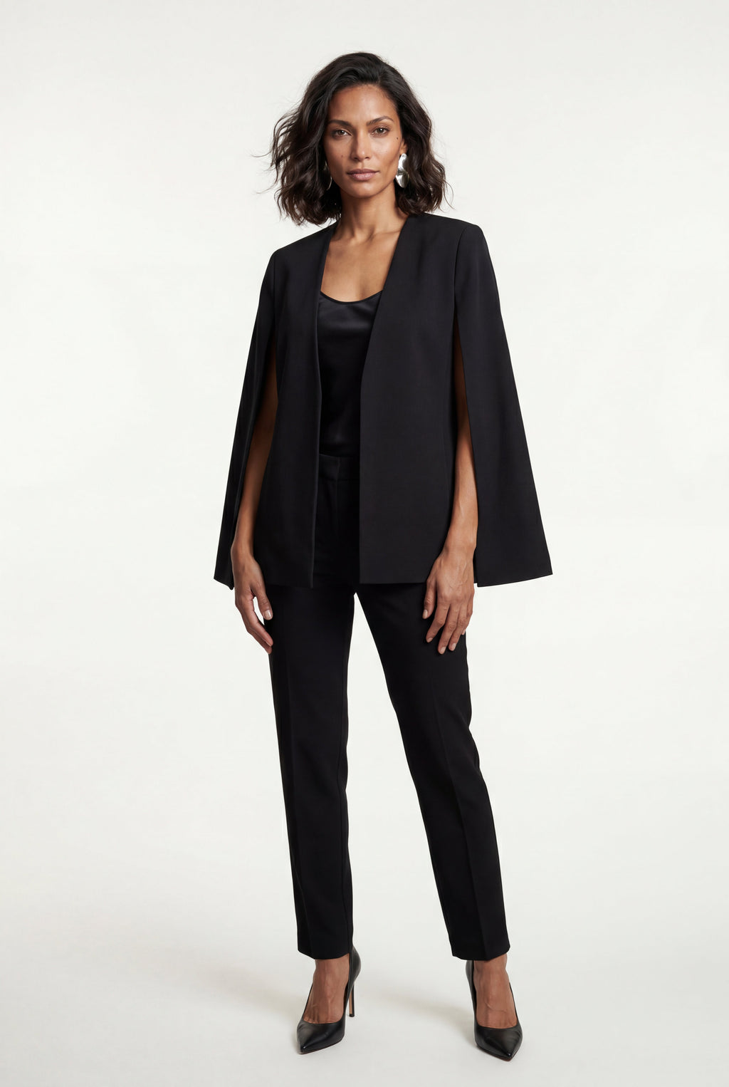 Elcevi | Tailored Cape Blazer with Open Sleeves For Women