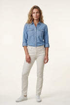 Lisa | Button-front Shirt with Chest Flap Pockets