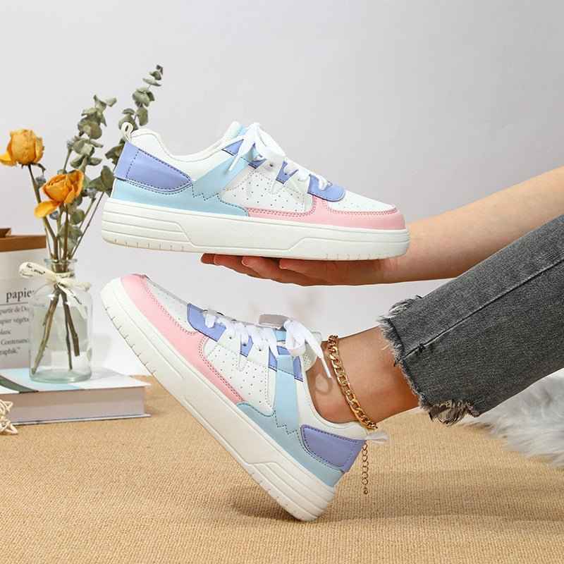 Lia | Chunky Platform Colorblock Sneakers with Bold Panels