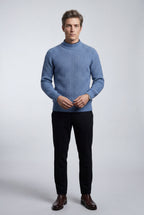 Liam | Chunky Ribbed Slim Fit Crewneck Sweater