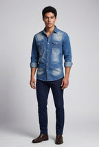 Classic Button-up Shirt with Chest Flap Pockets | James