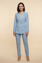 Elcevi | Double-breasted Classic Fit Blazer with Notched Lapel For Women