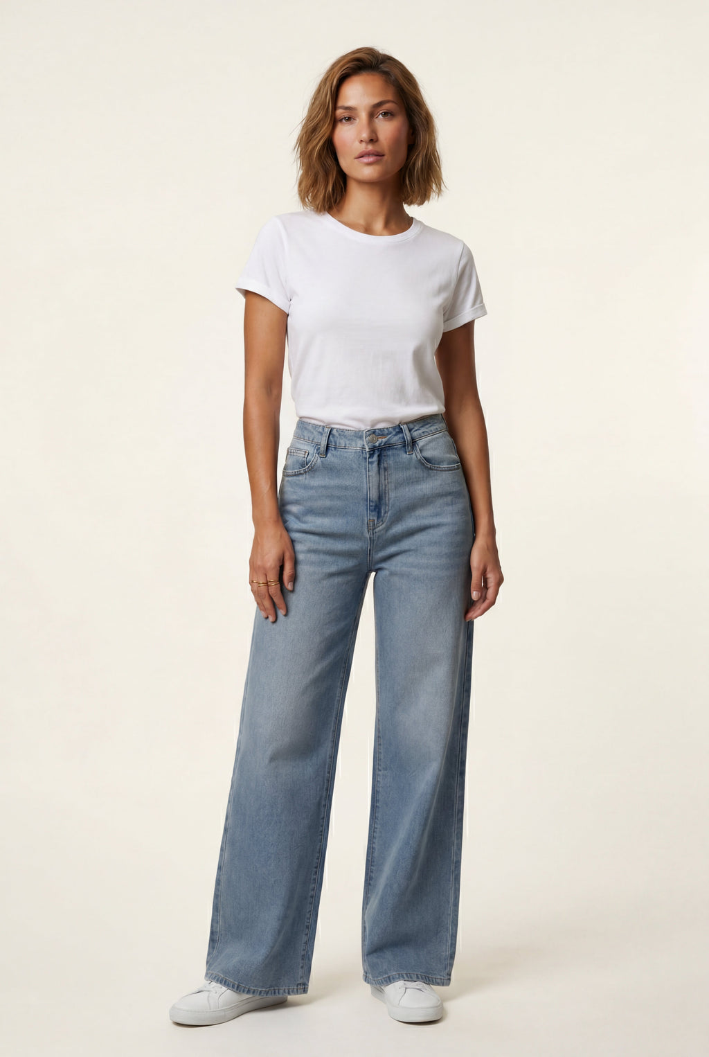 Lia | High-rise Wide Leg Vintage Look Jeans