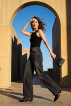 Lia | High-rise Wide Leg Vintage Look Jeans