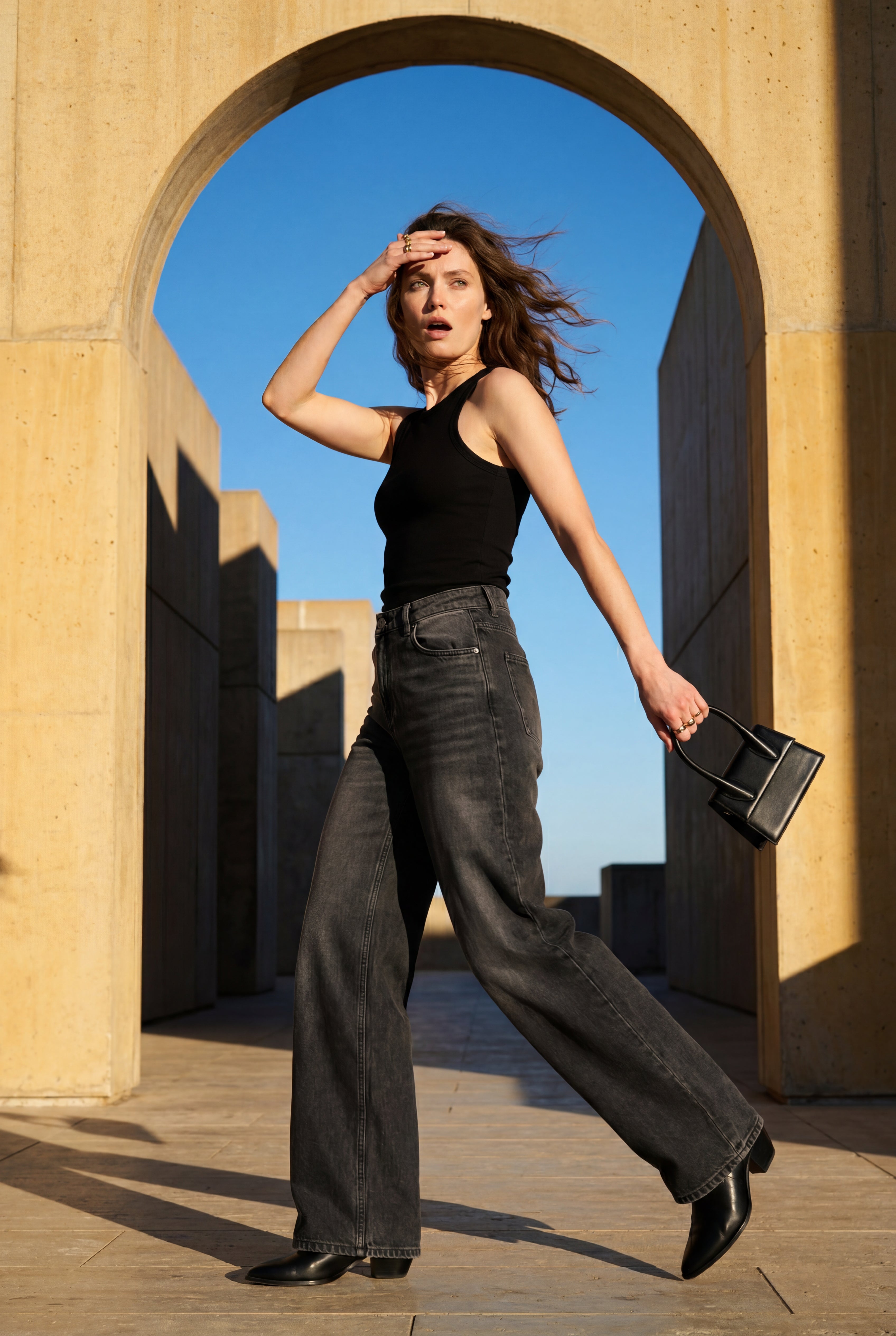 Lia | High-rise Wide Leg Vintage Look Jeans
