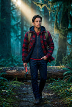 Liam | Large Check Pattern Hooded Flannel Jacket