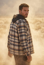 Liam | Large Check Pattern Hooded Flannel Jacket
