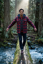 Liam | Large Check Pattern Hooded Flannel Jacket