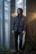 Liam | Large Check Pattern Hooded Flannel Jacket