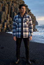 Liam | Large Check Pattern Hooded Flannel Jacket