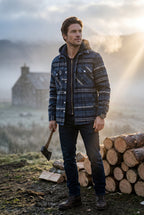Liam | Large Check Pattern Hooded Flannel Jacket