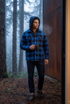 Liam | Large Check Pattern Hooded Flannel Jacket