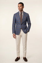 Liam | Men's Windowpane Check Tailored Slim Fit Blazer