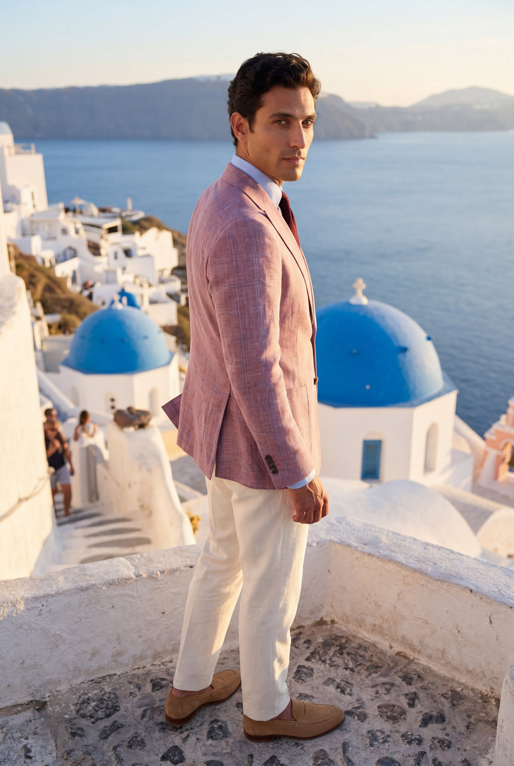 Liam | Men's Windowpane Check Tailored Slim Fit Blazer