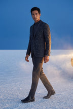 Liam | Men's Windowpane Check Tailored Slim Fit Blazer