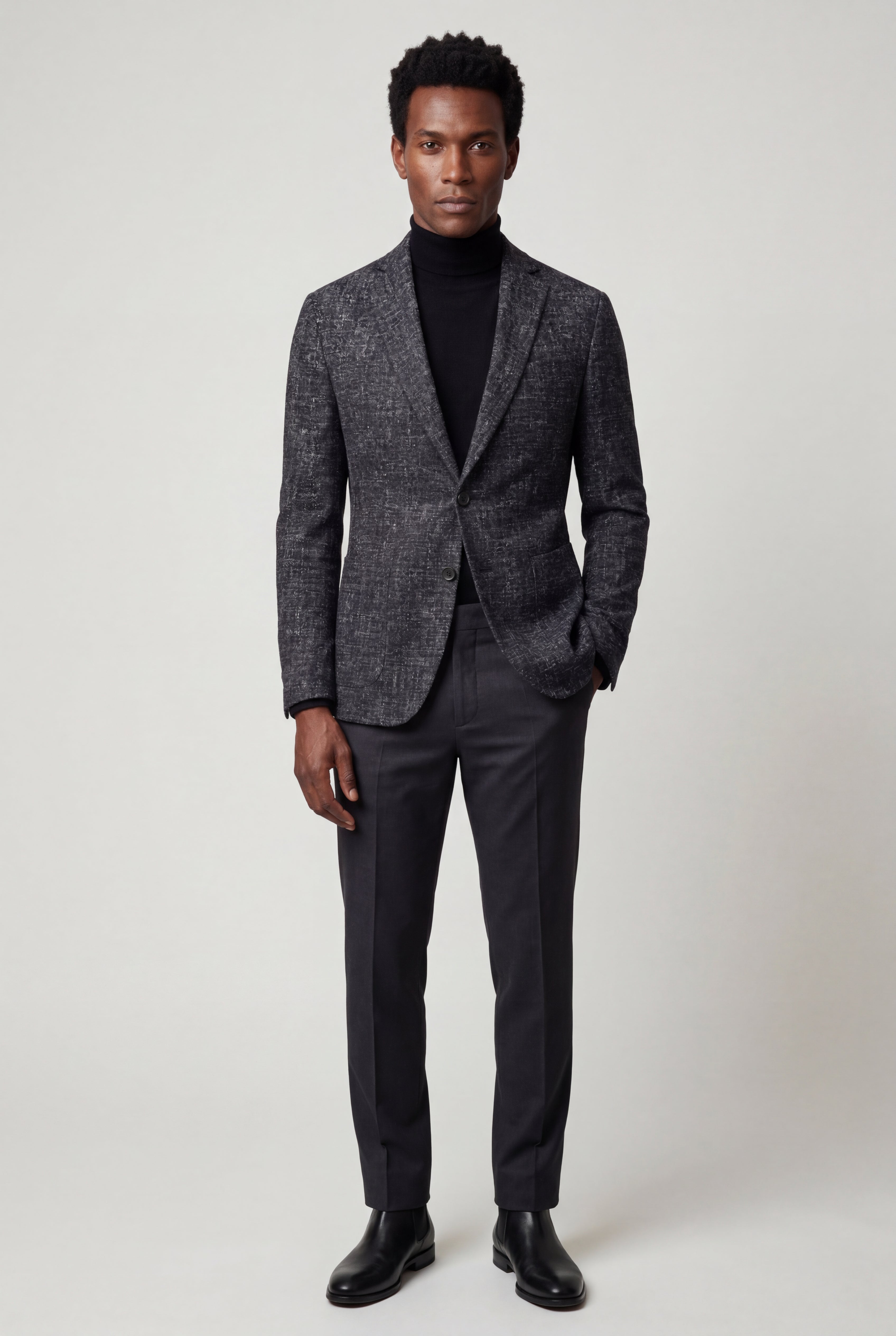 Liam | Men's Windowpane Check Tailored Slim Fit Blazer