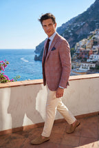 Liam | Men's Windowpane Check Tailored Slim Fit Blazer