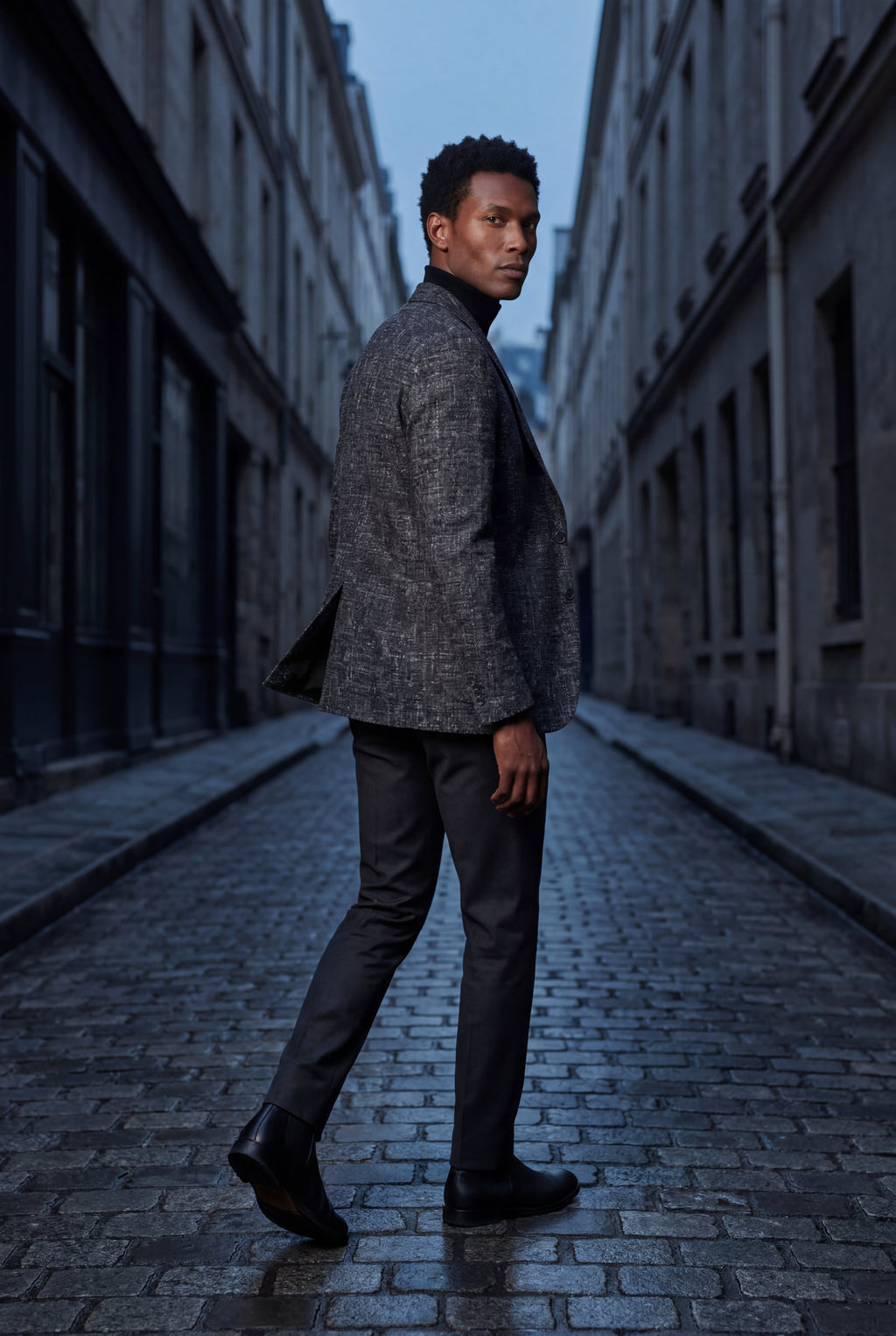 Liam | Men's Windowpane Check Tailored Slim Fit Blazer
