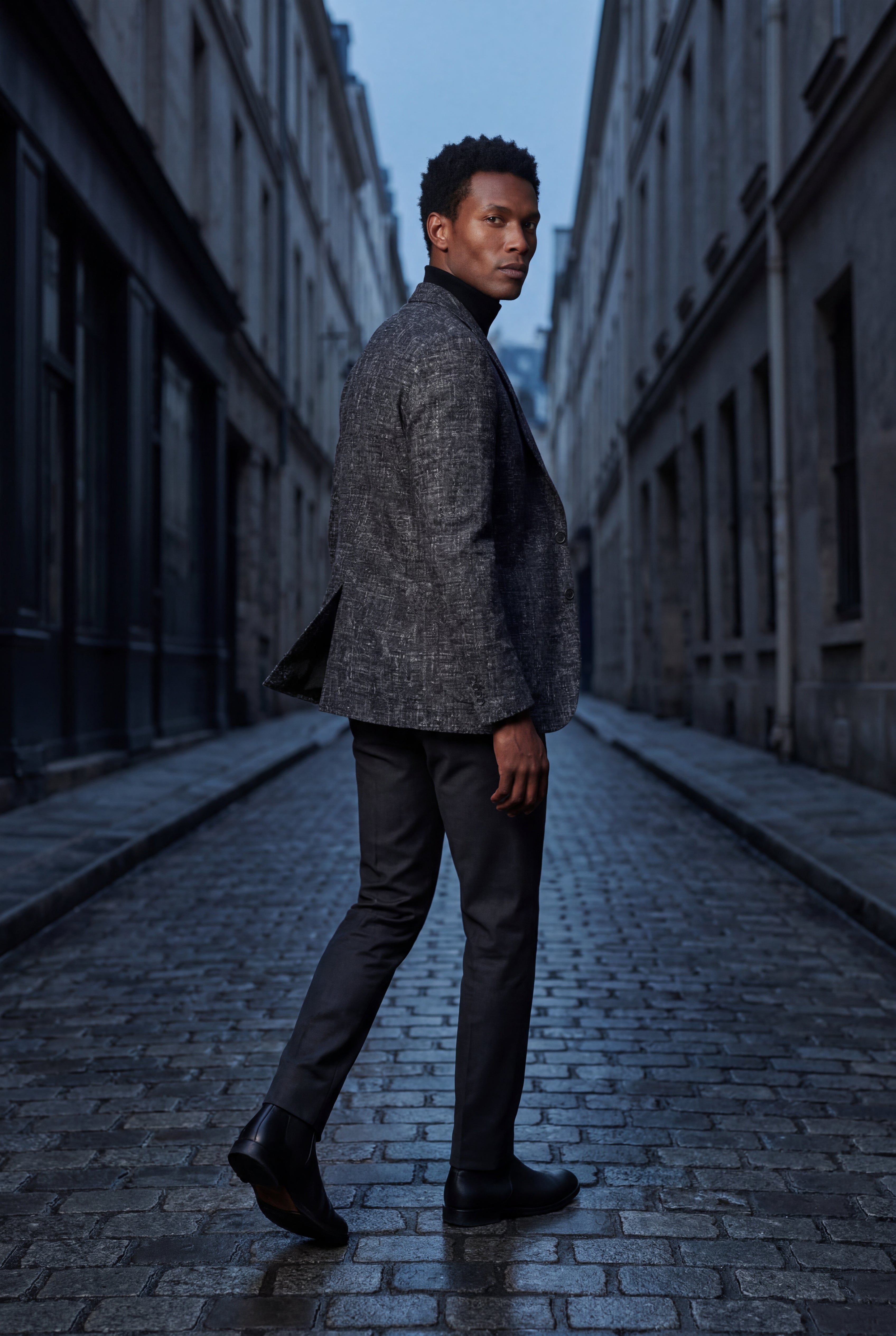 Liam | Men's Windowpane Check Tailored Slim Fit Blazer