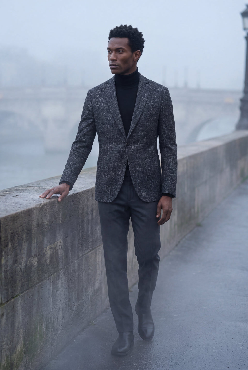 Liam | Men's Windowpane Check Tailored Slim Fit Blazer