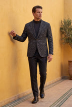 Liam | Men's Windowpane Check Tailored Slim Fit Blazer