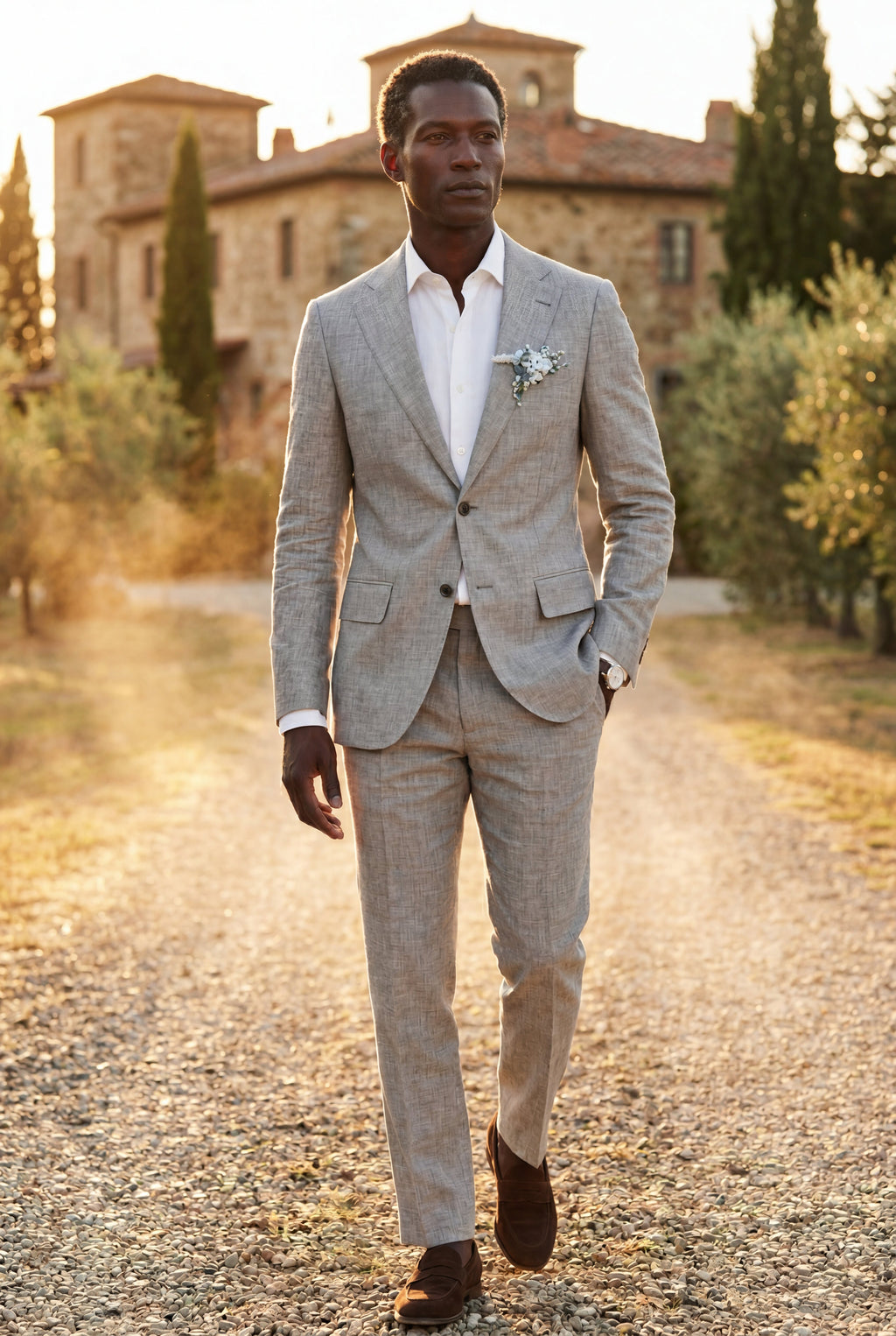 Liam | Pastel Slim Fit Two-piece Suit with Notched Lapel
