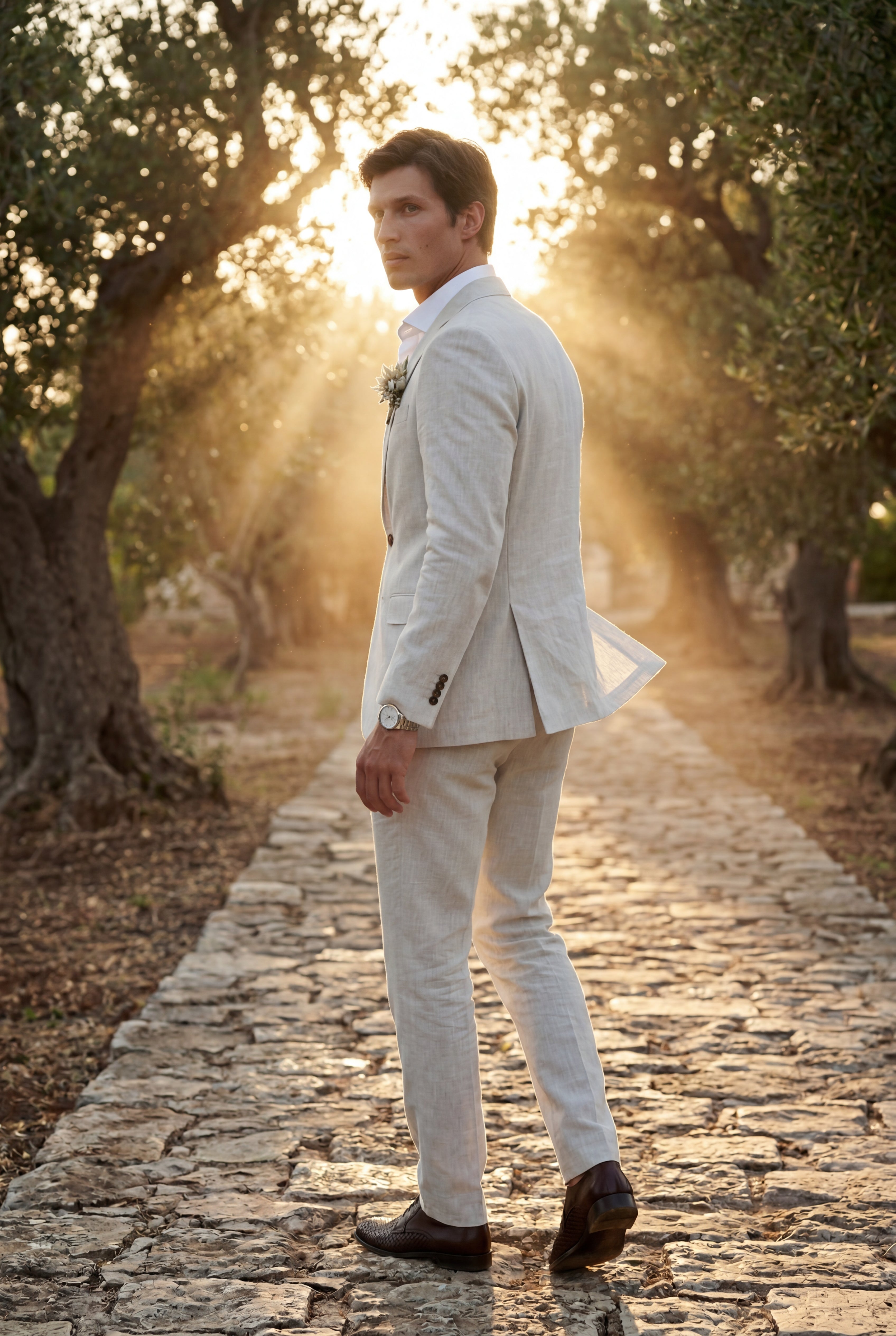 Liam | Pastel Slim Fit Two-piece Suit with Notched Lapel