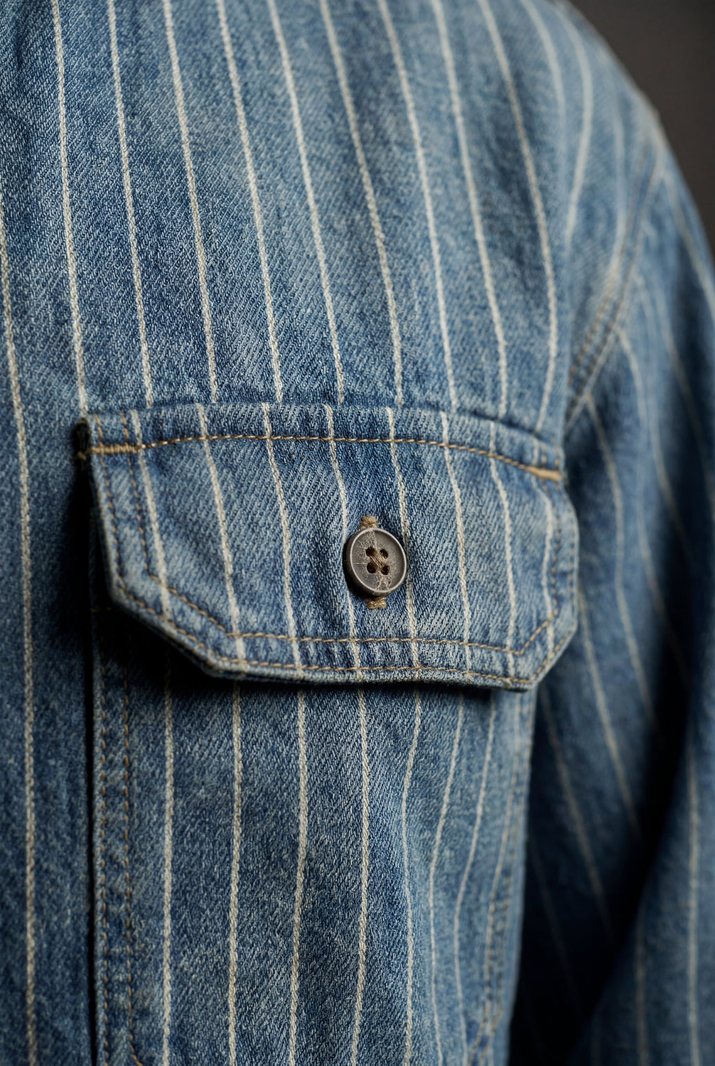 Kian | Pinstripe Button-up Shirt with Chest Pockets