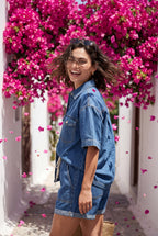 Relaxed Fit Shirt and Shorts Set with Tie Waist | Elcevi