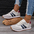 Lia | Retro Color-block Lace-up Walking Sneakers