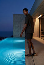 Liam | Ribbed Short Sleeve Shirt and Shorts Set